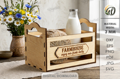 3D Farm Boxes Bundle Laser Cut. Storage crate SVG. Organizer Product Image 6
