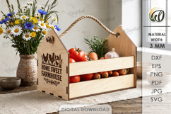3D Farm Boxes Bundle Laser Cut. Storage crate SVG. Organizer Product Image 7