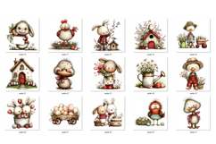 Easter Whimsical Bunny and Farm Animals Clipart Bundle Product Image 3