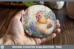 GorgeousFarm Butterflies Round Coaster design.