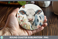 GorgeousFarm Butterflies Round Coaster design.