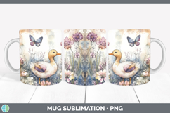 GorgeousFarm Butterflies Mug Wrap design.