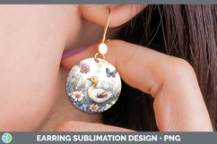 GorgeousFarm Butterflies Round Earrings design.