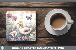 GorgeousFarm Butterflies Square Coaster design.
