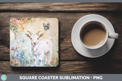 GorgeousFarm Butterflies Square Coaster design.