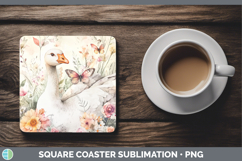 GorgeousFarm Butterflies Square Coaster design.