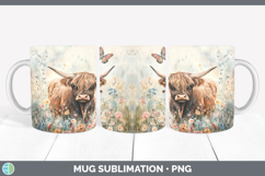GorgeousFarm Butterflies Mug Wrap design.