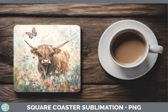 GorgeousFarm Butterflies Square Coaster design.