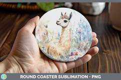 GorgeousFarm Butterflies Round Coaster design.