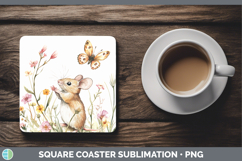 GorgeousFarm Butterflies Square Coaster design.