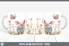 GorgeousFarm Butterflies Mug Wrap design.
