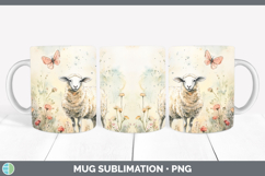 GorgeousFarm Butterflies Mug Wrap design.