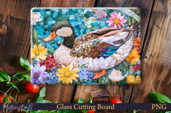 Cutting Board Design | Farm Animal | Duck and Flowers Product Image 1