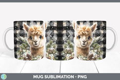 GorgeousFarm Checker Christmas Mug Wrap design.