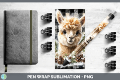 GorgeousFarm Checker Christmas Pen Wrap design.