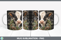 GorgeousFarm Checker Christmas Mug Wrap design.