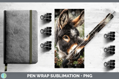 GorgeousFarm Checker Christmas Pen Wrap design.