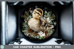 GorgeousFarm Checker Christmas Car Coaster design.