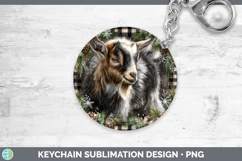 GorgeousFarm Checker Christmas Keychain design.