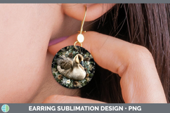 GorgeousFarm Checker Christmas Round Earrings design.