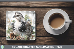 GorgeousFarm Checker Christmas Square Coaster design.