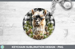 GorgeousFarm Checker Christmas Keychain design.