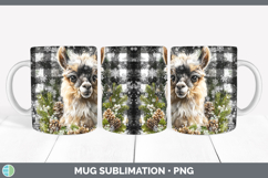 GorgeousFarm Checker Christmas Mug Wrap design.