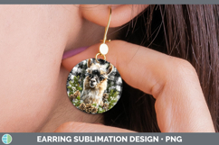 GorgeousFarm Checker Christmas Round Earrings design.