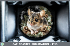 GorgeousFarm Checker Christmas Car Coaster design.