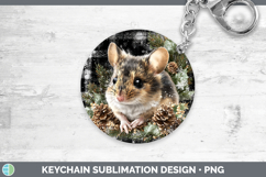 GorgeousFarm Checker Christmas Keychain design.