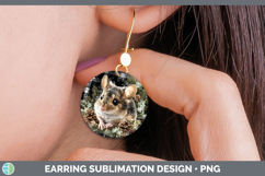 GorgeousFarm Checker Christmas Round Earrings design.