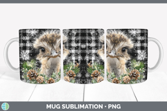 GorgeousFarm Checker Christmas Mug Wrap design.