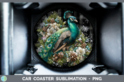 GorgeousFarm Checker Christmas Car Coaster design.