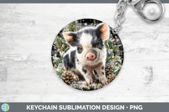GorgeousFarm Checker Christmas Keychain design.