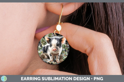 GorgeousFarm Checker Christmas Round Earrings design.