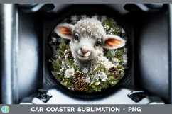 GorgeousFarm Checker Christmas Car Coaster design.