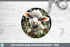 GorgeousFarm Checker Christmas Keychain design.