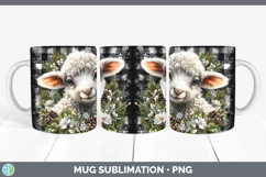 GorgeousFarm Checker Christmas Mug Wrap design.