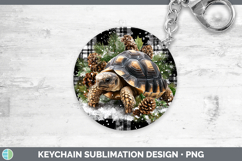 GorgeousFarm Checker Christmas Keychain design.