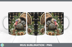 GorgeousFarm Checker Christmas Mug Wrap design.