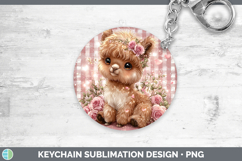 GorgeousFarm Checker Valentine Keychain design.