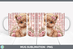 GorgeousFarm Checker Valentine Mug Wrap design.