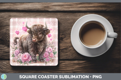 GorgeousFarm Checker Valentine Square Coaster design.