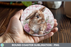 GorgeousFarm Checker Valentine Round Coaster design.