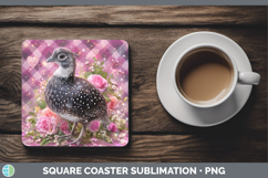 GorgeousFarm Checker Valentine Square Coaster design.