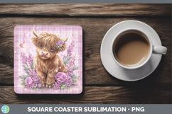 GorgeousFarm Checker Valentine Square Coaster design.
