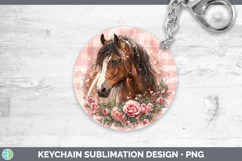 GorgeousFarm Checker Valentine Keychain design.