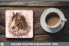 GorgeousFarm Checker Valentine Square Coaster design.