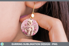 GorgeousFarm Checker Valentine Round Earrings design.