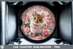 GorgeousFarm Checker Valentine Car Coaster design.